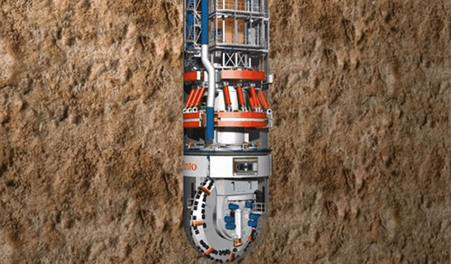 刀盤(pán)垂直掌子面切削巖石 刀盤(pán)垂直掌子面切削巖石